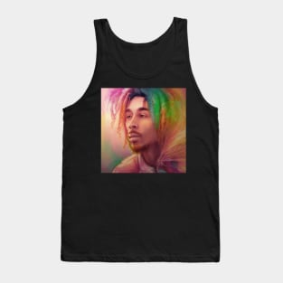 Bob Marley Portrait Painting Tank Top